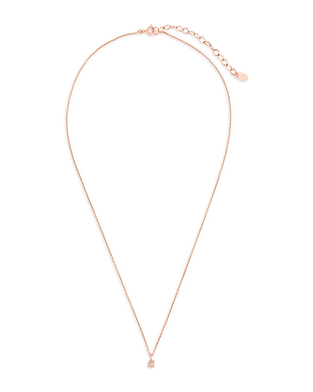 Sterling Silver Mini Opal Pendant Necklace - Sterling Forever