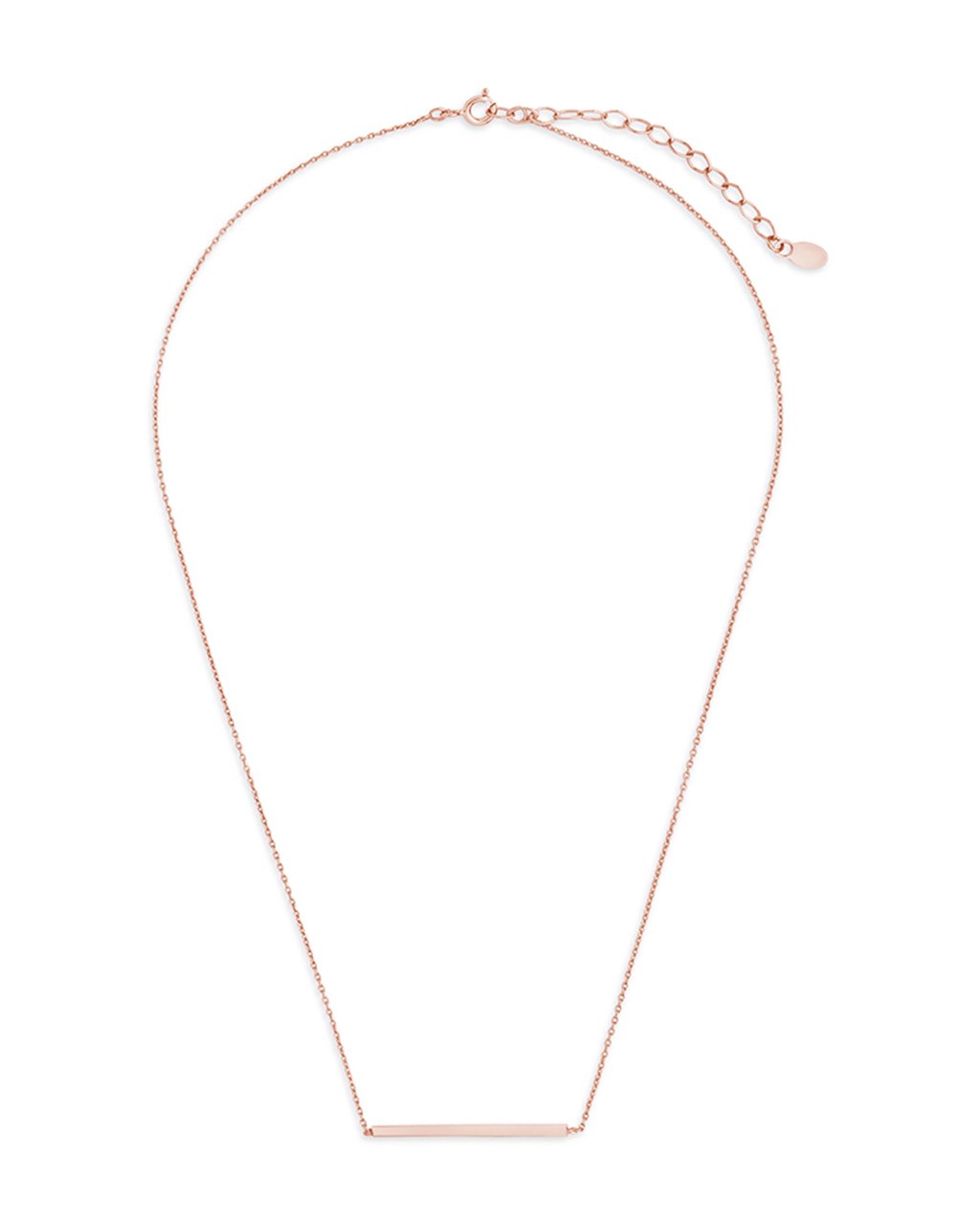 Sterling Silver Thin Bar Necklace - Sterling Forever