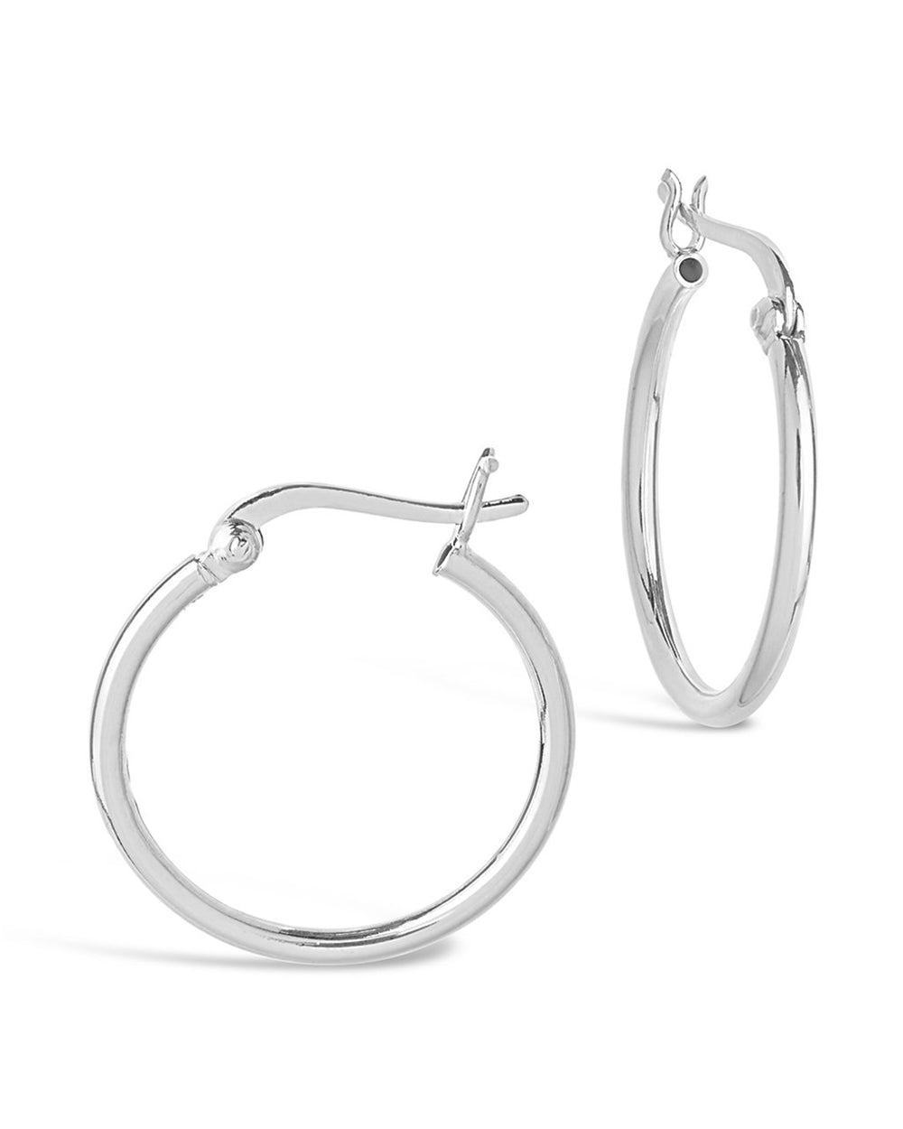 Sterling Silver .75" Hoop Earrings - Sterling Forever