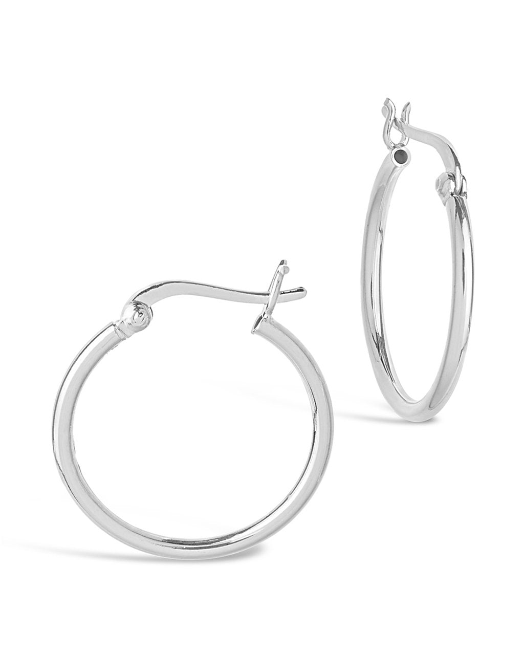 Sterling Silver .75" Hoop Earrings - Sterling Forever