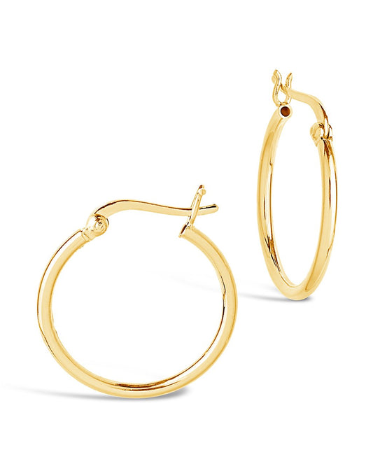 Sterling Silver .75" Hoop Earrings - Sterling Forever