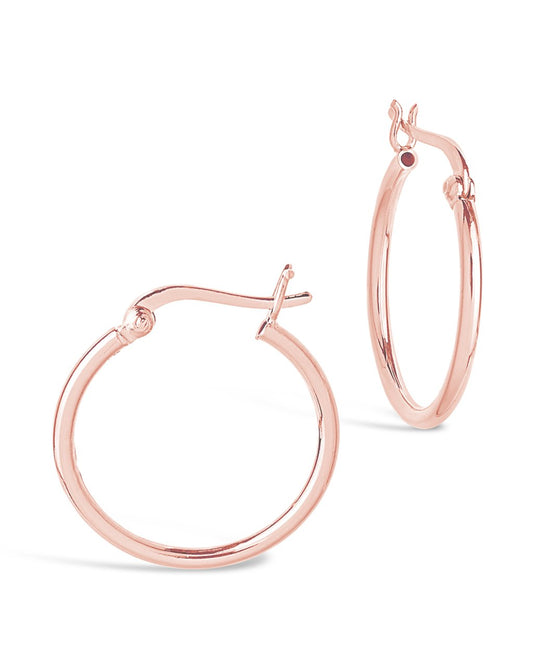 Sterling Silver .75" Hoop Earrings - Sterling Forever