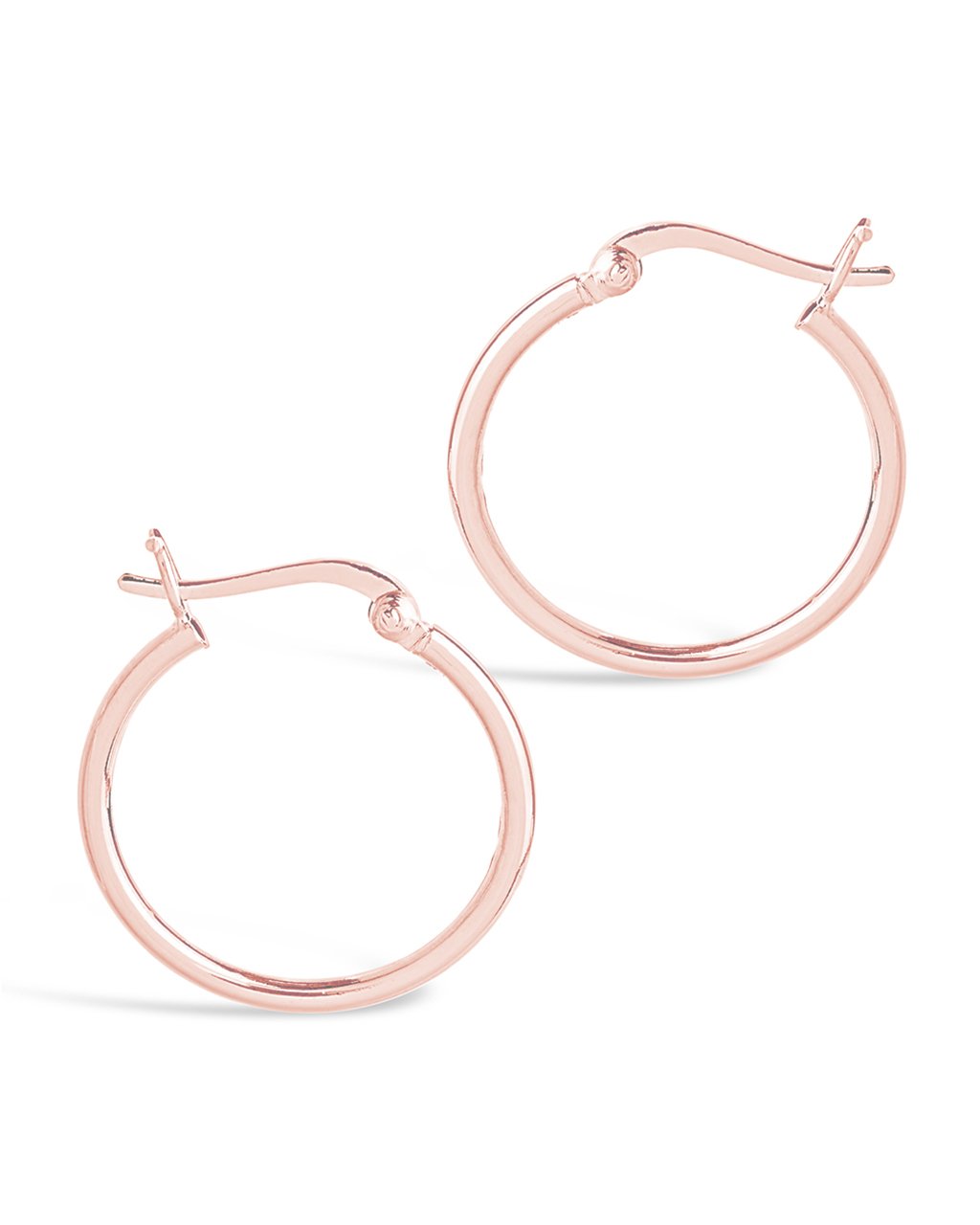 925 Sterling Silver Round Hoop Dangle Earrings - Laurane Elisabeth