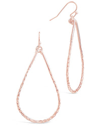 Hammered Teardrop Dangle Earring - Sterling Forever
