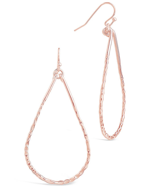 Hammered Teardrop Dangle Earring - Sterling Forever