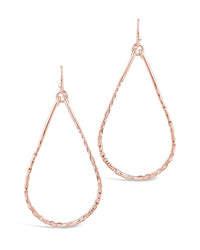 Hammered Teardrop Dangle Earring - Sterling Forever