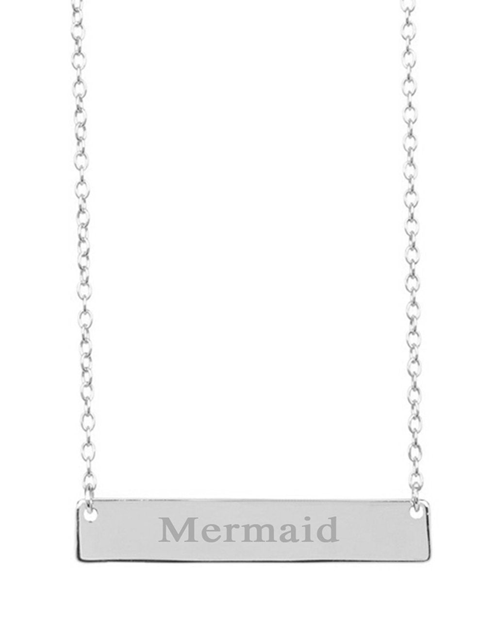 Sterling Silver Inspirational Bar Pendant Necklace - Sterling Forever