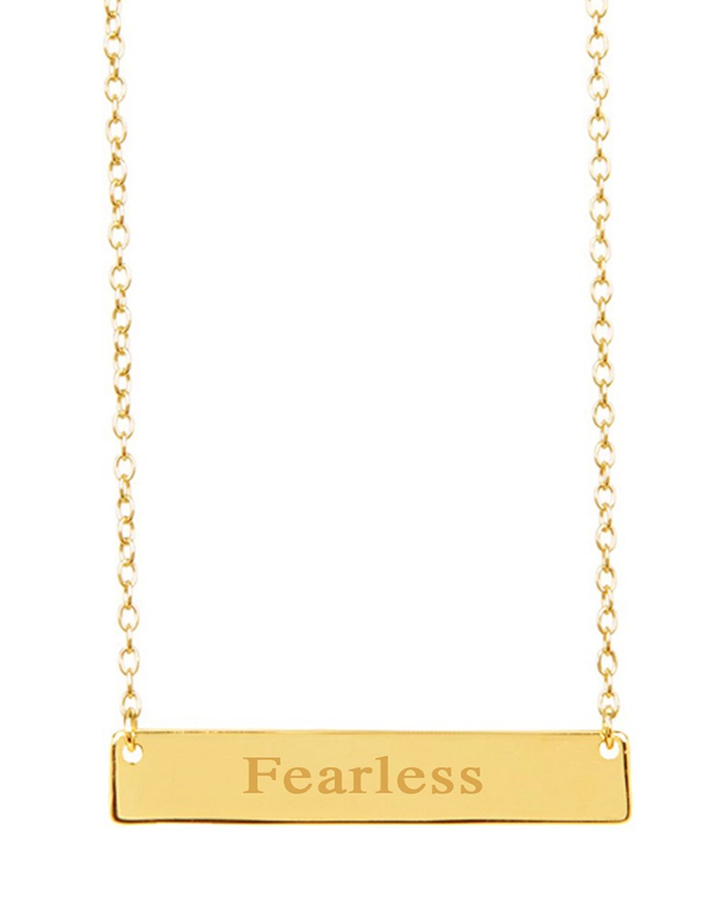 Sterling Silver Inspirational Bar Pendant Necklace - Sterling Forever