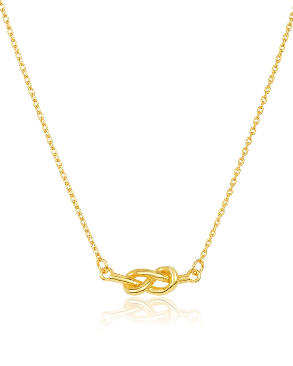 Sterling Silver Infinity Love Knot Necklace - Main Image