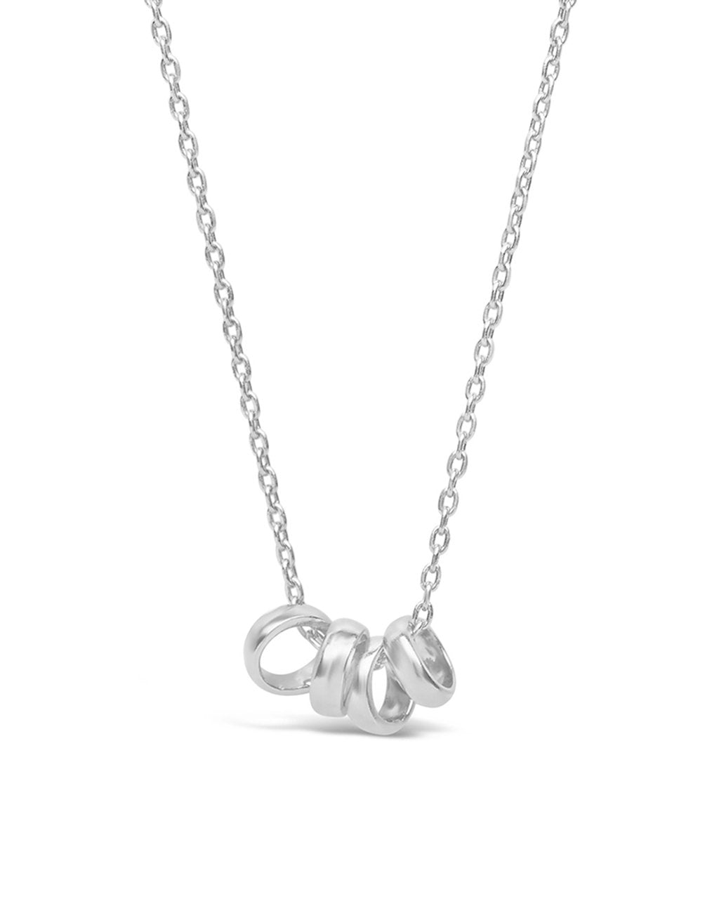 Sterling Silver 4 Ring Necklace - Sterling Forever