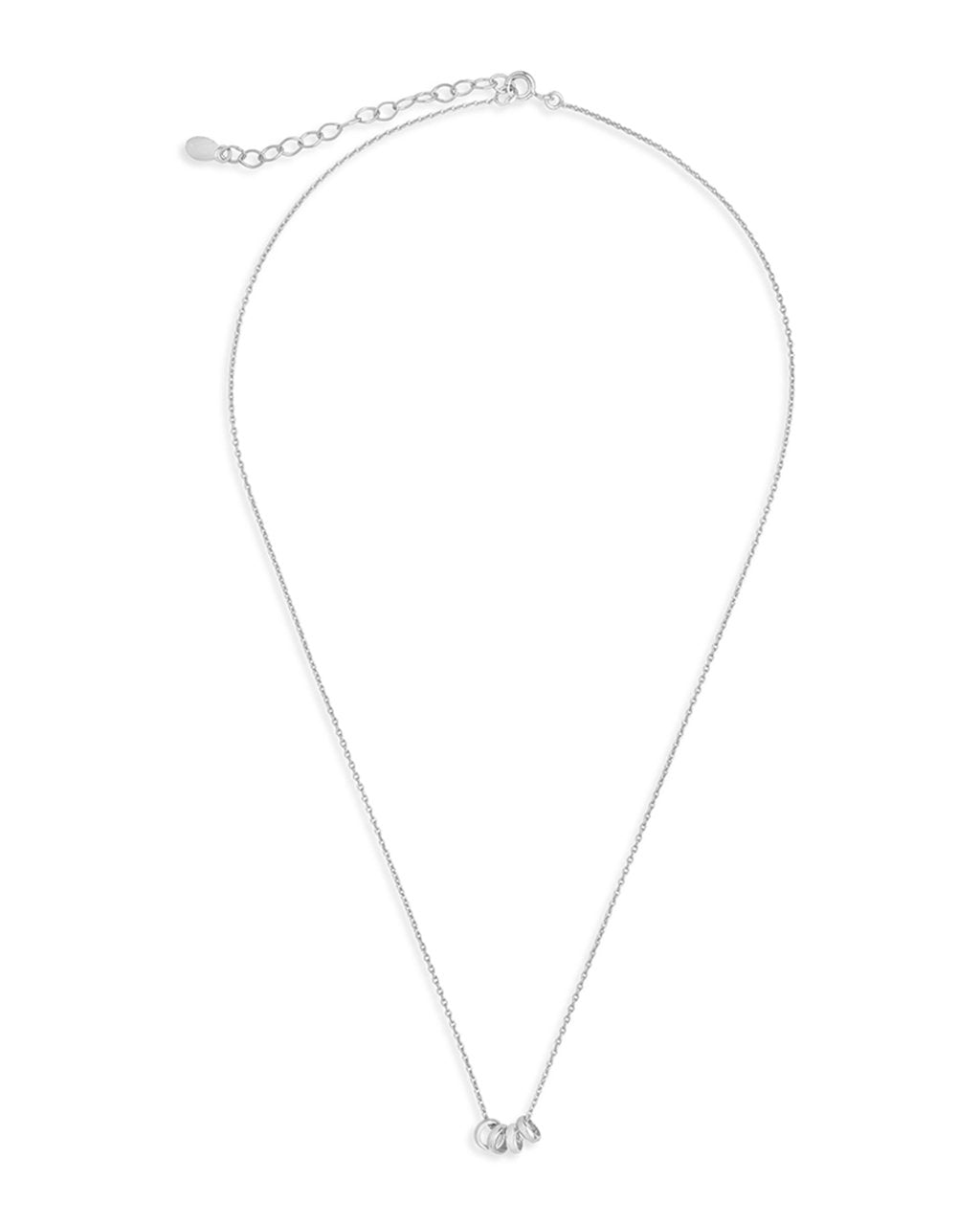 Sterling Silver 4 Ring Necklace - Sterling Forever