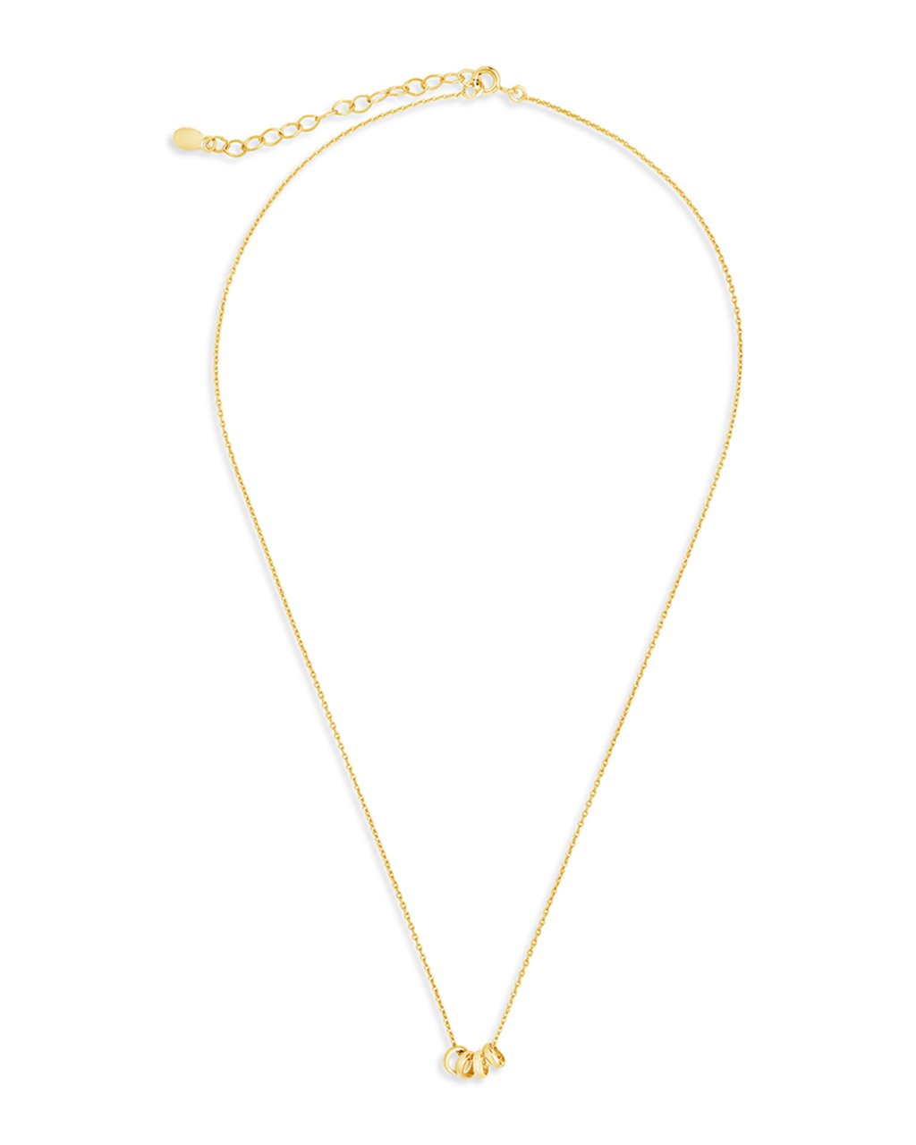 Sterling Silver 4 Ring Necklace - Sterling Forever