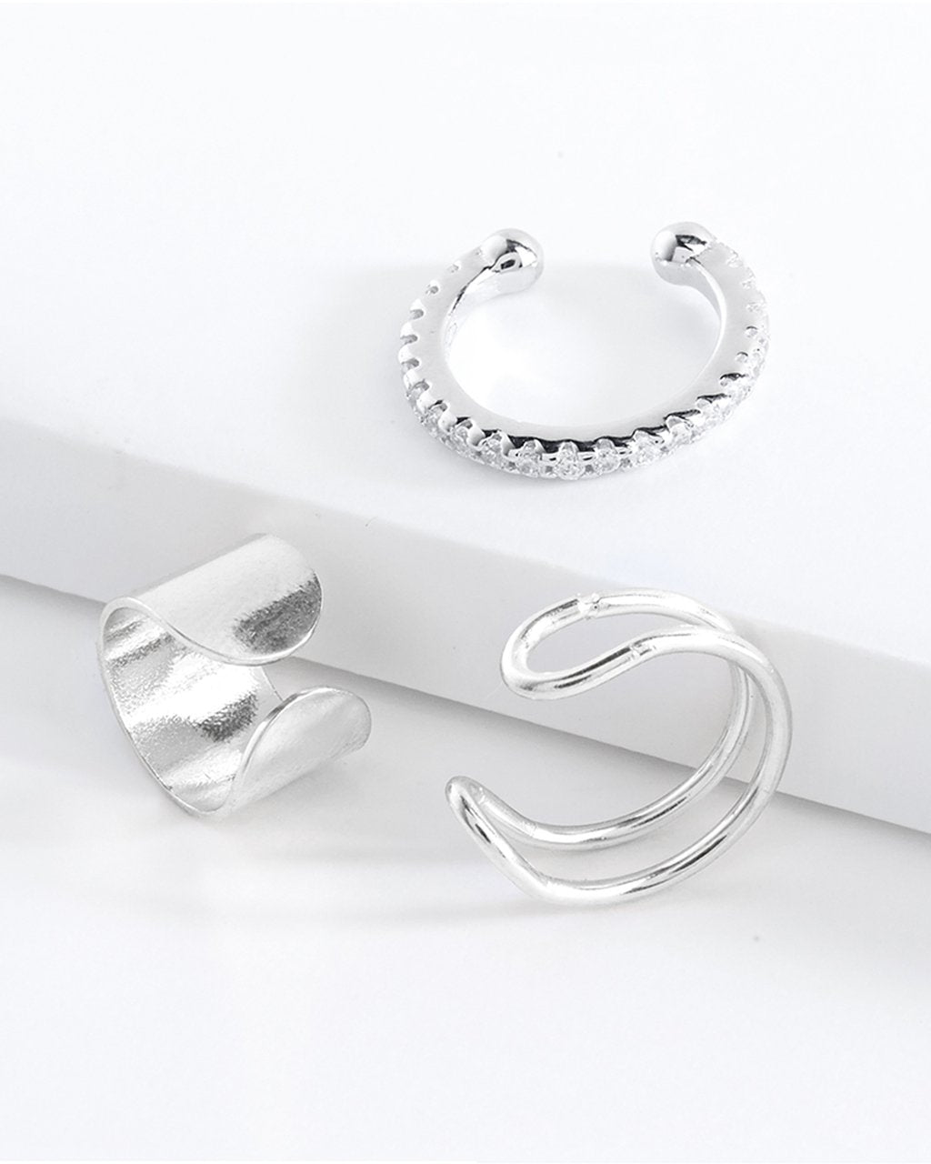Simple Ear Cuff Set of 3 - Sterling Forever