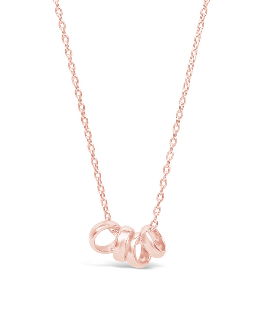 Sterling Silver 4 Ring Necklace - Sterling Forever