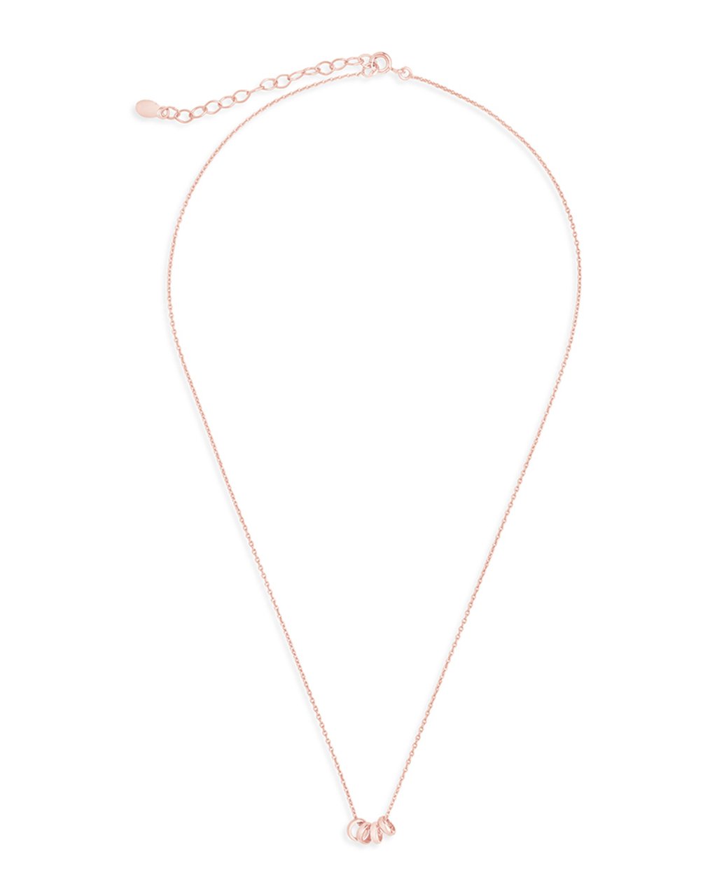 Sterling Silver 4 Ring Necklace - Sterling Forever