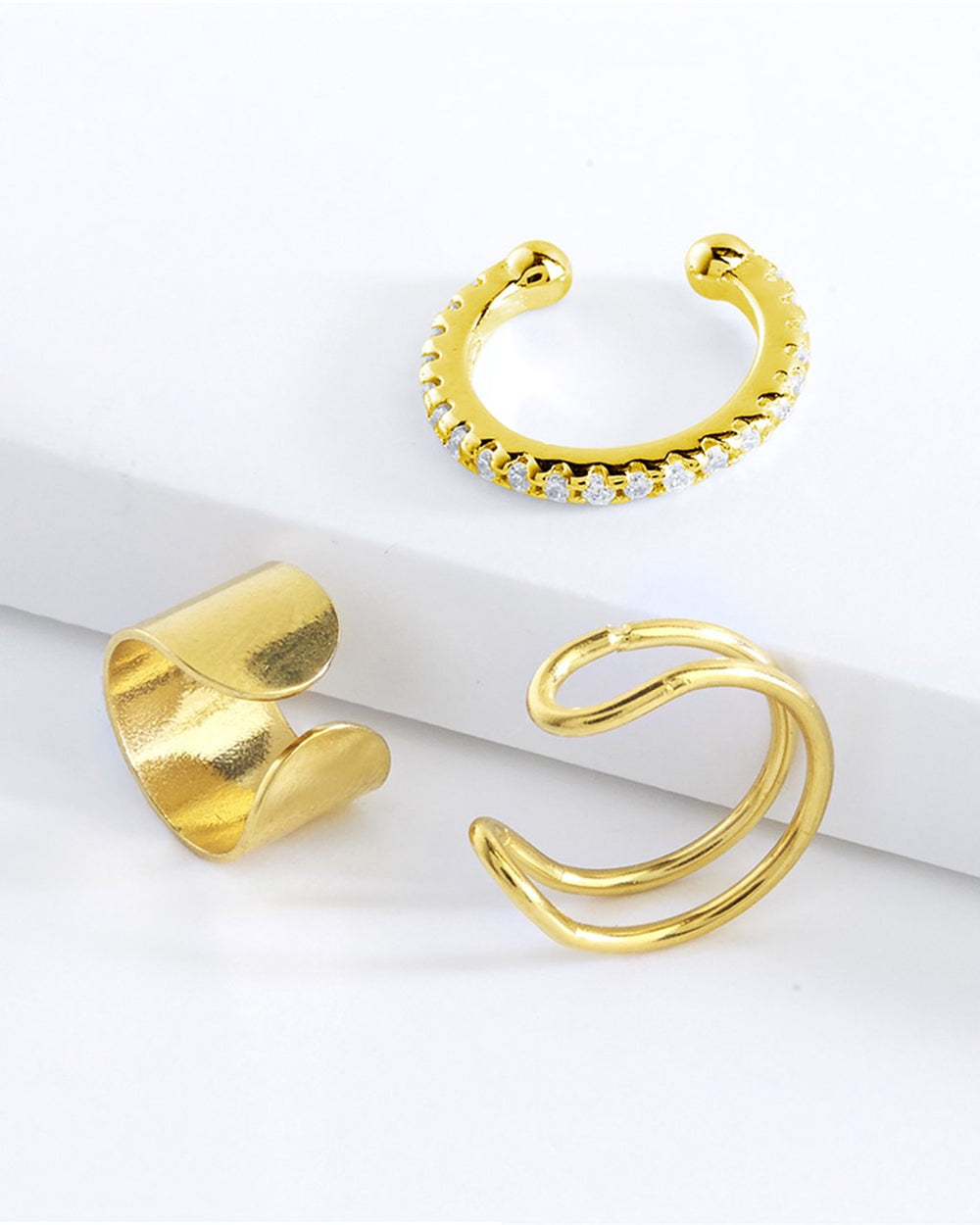 Simple Ear Cuff Set of 3 - Sterling Forever