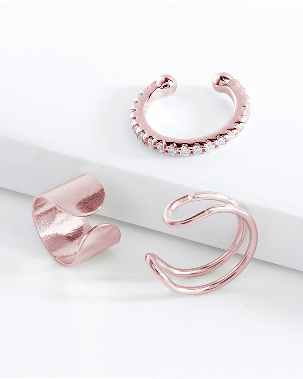 Simple Ear Cuff Set of 3 - Sterling Forever