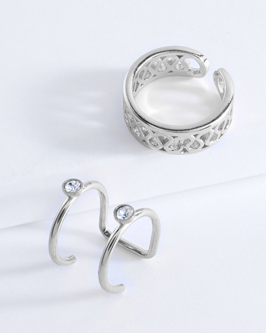 Curves Ear Cuff Set of 2 - Sterling Forever