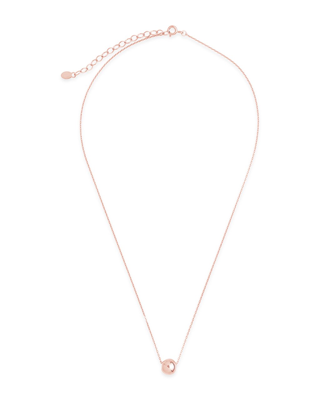 Sterling Silver Bead Pendant Necklace - Sterling Forever
