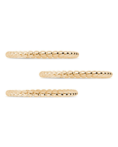 Sterling Silver Beaded Ring Set of 3 - Sterling Forever