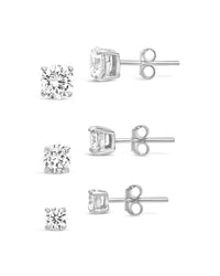 Sterling Silver CZ Stud Earring Set - Sterling Forever