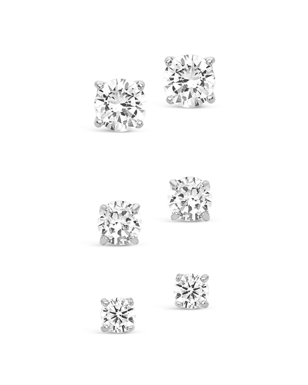 Sterling Silver CZ Stud Earring Set - Sterling Forever