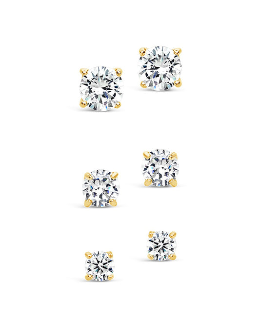 Sterling Silver CZ Stud Earring Set - Sterling Forever