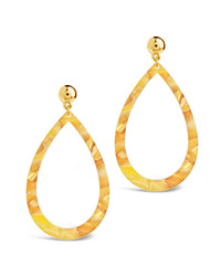 Teardrop Resin Stud Earrings - Sterling Forever