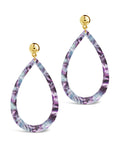 Teardrop Resin Stud Earrings - Sterling Forever