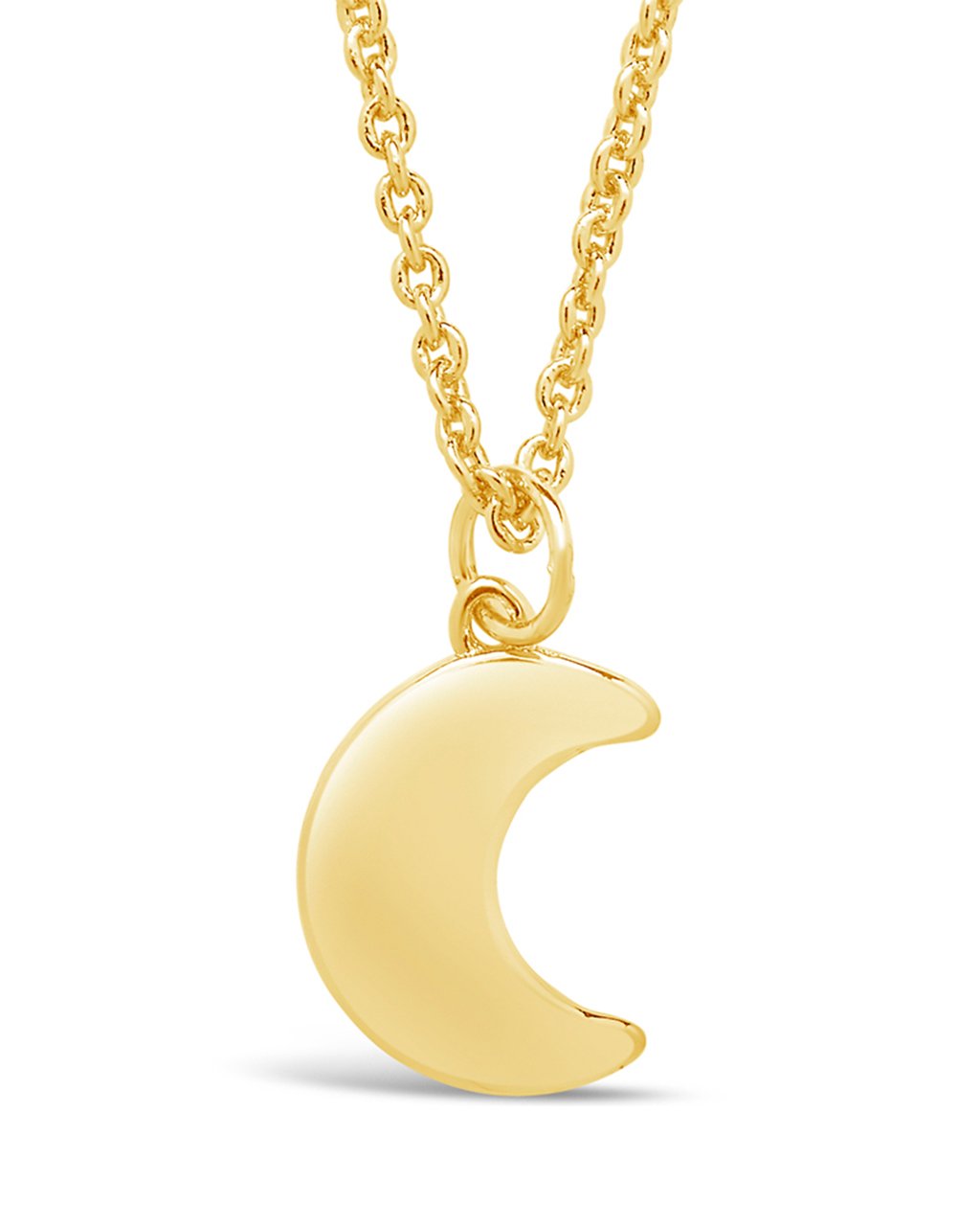 Mini Moon Charm Necklace - Sterling Forever