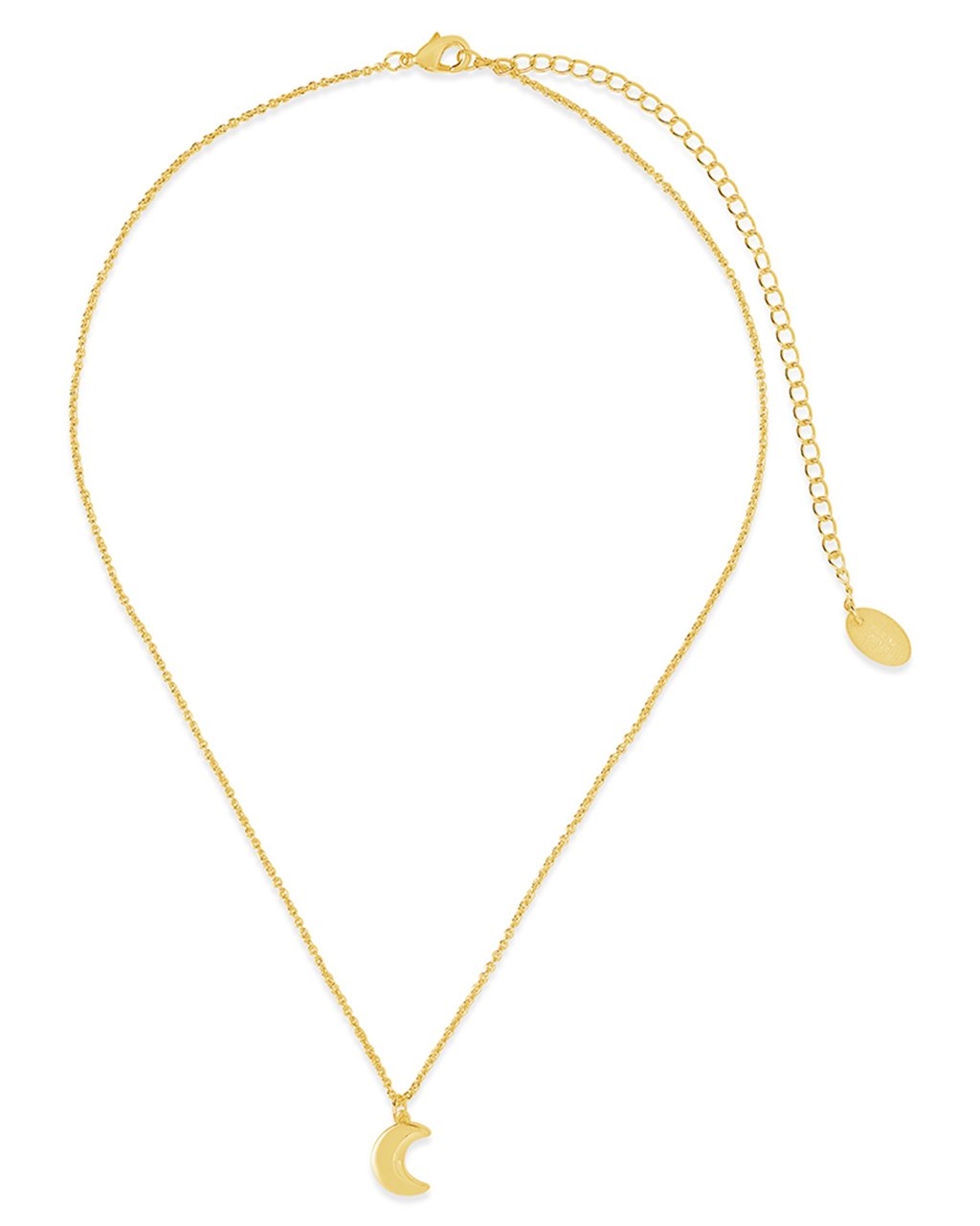 Mini Moon Charm Necklace - Sterling Forever