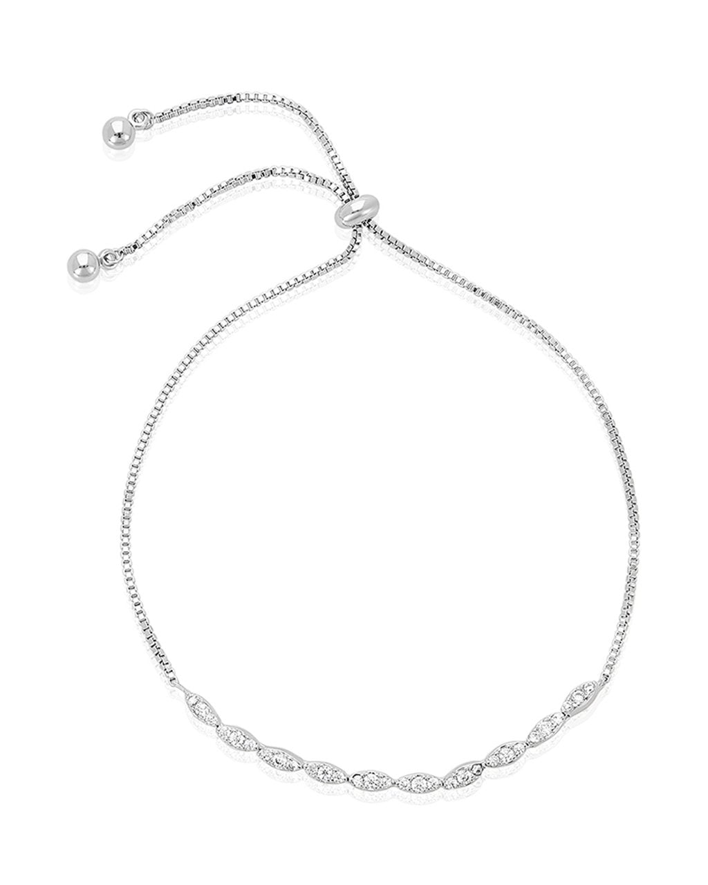 Marquise Cut CZ Slider Bracelet - Sterling Forever