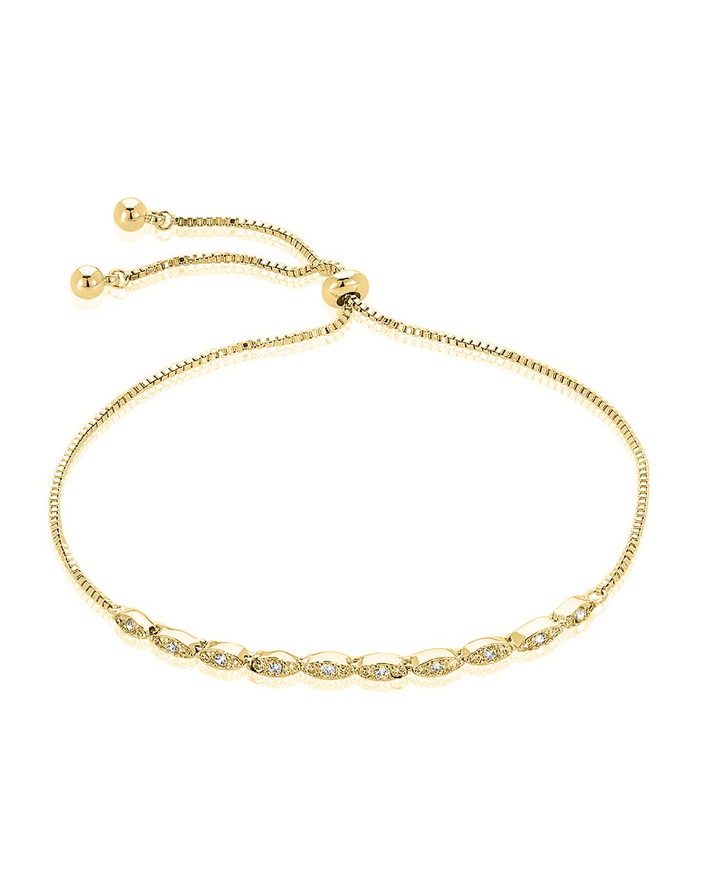 Marquise Cut CZ Slider Bracelet - Sterling Forever