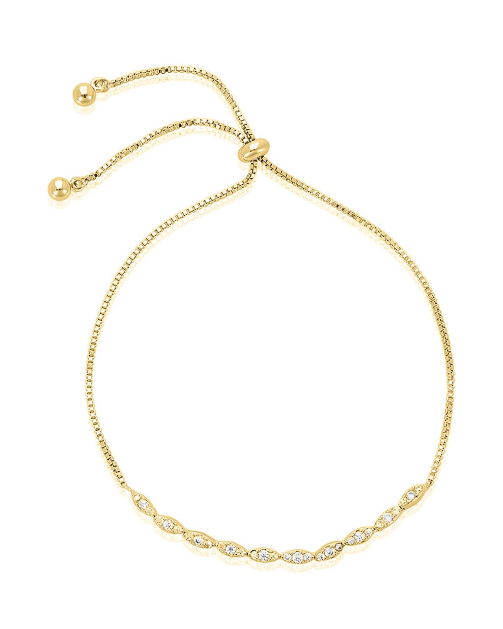 Marquise Cut CZ Slider Bracelet - Sterling Forever