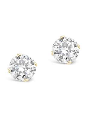 Sterling Silver 5mm CZ Stud Earrings