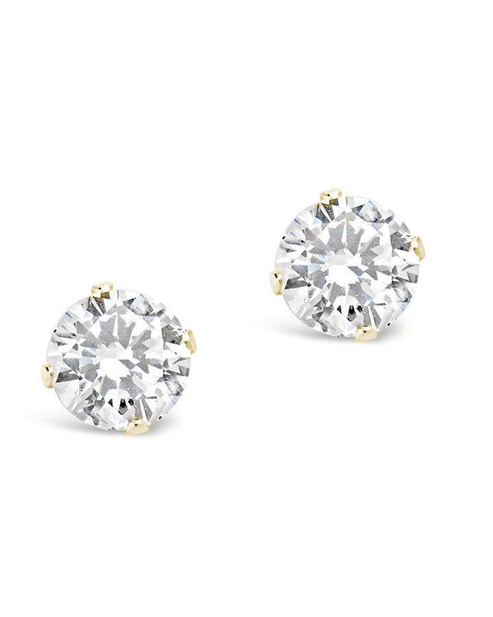Sterling Silver 5mm CZ Stud Earrings