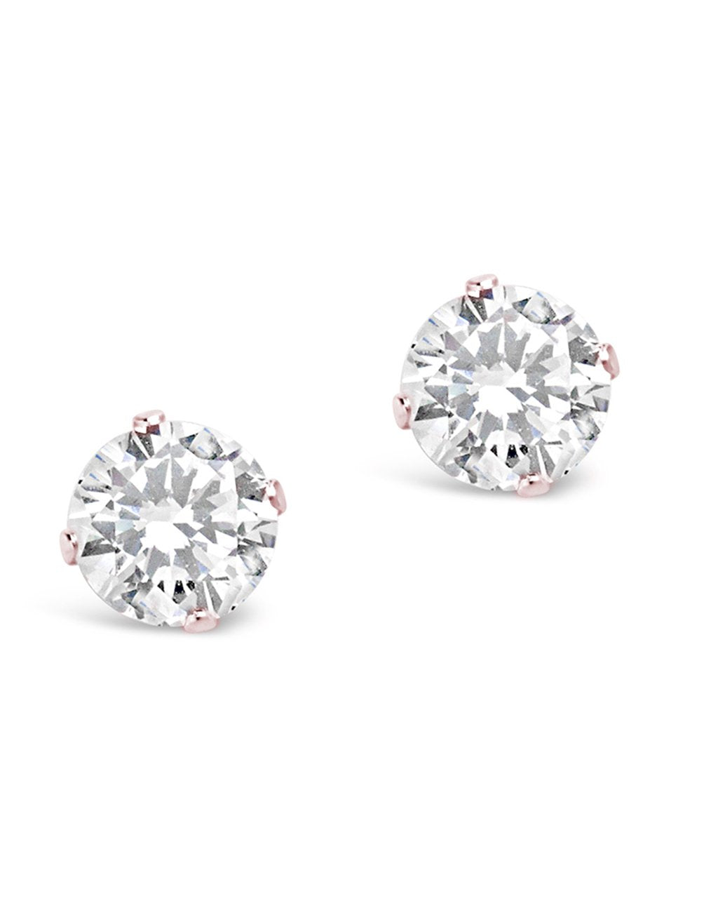 Pearl and CZ flower earrings in platinum finish 