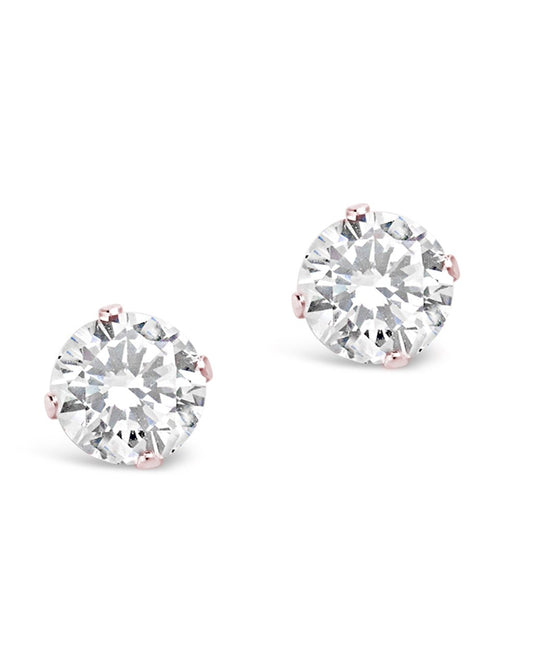 Sterling Silver CZ Stud Earrings - Sterling Forever