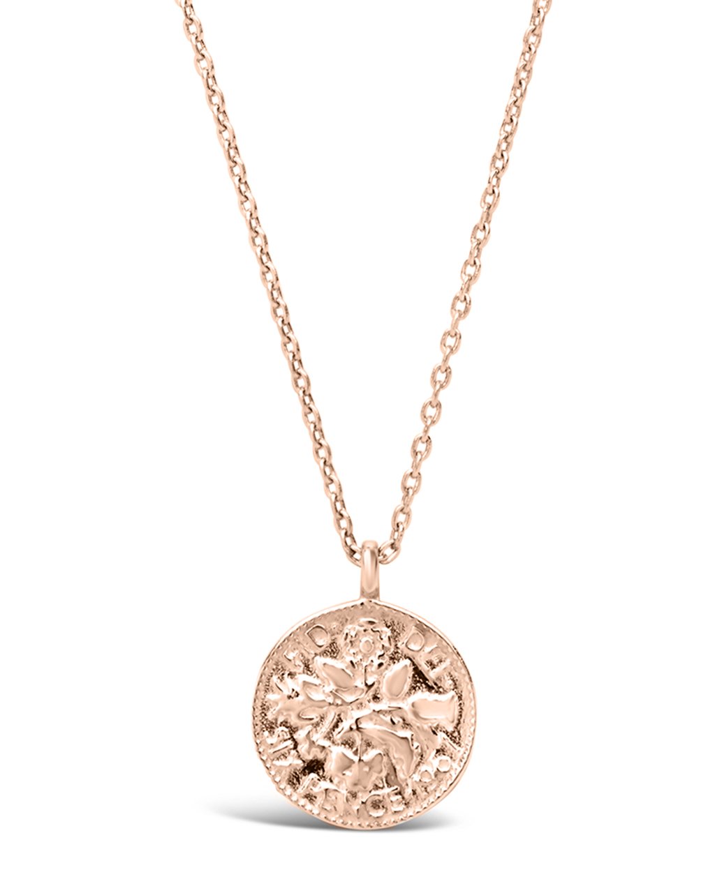 Sterling Silver Textured Round Disk Pendant - Sterling Forever
