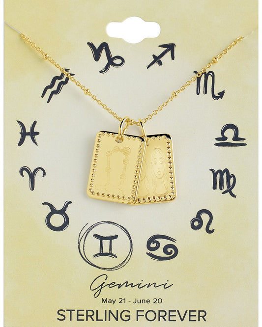 Zodiac Tag Necklace - Sterling Forever