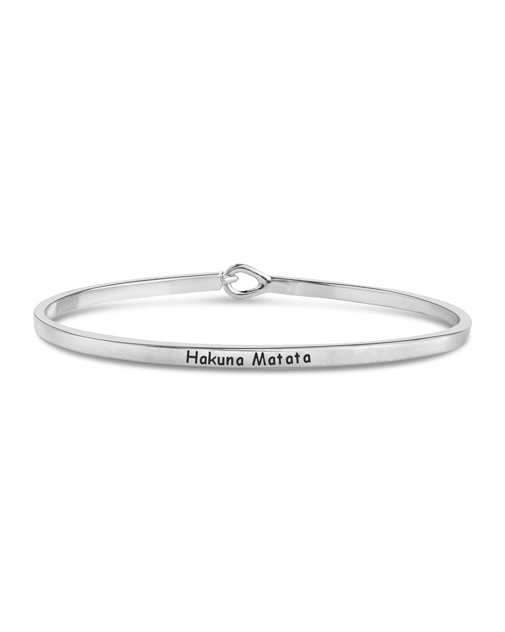 Mantra Hook and Eye Bangle Bracelet – Sterling Forever