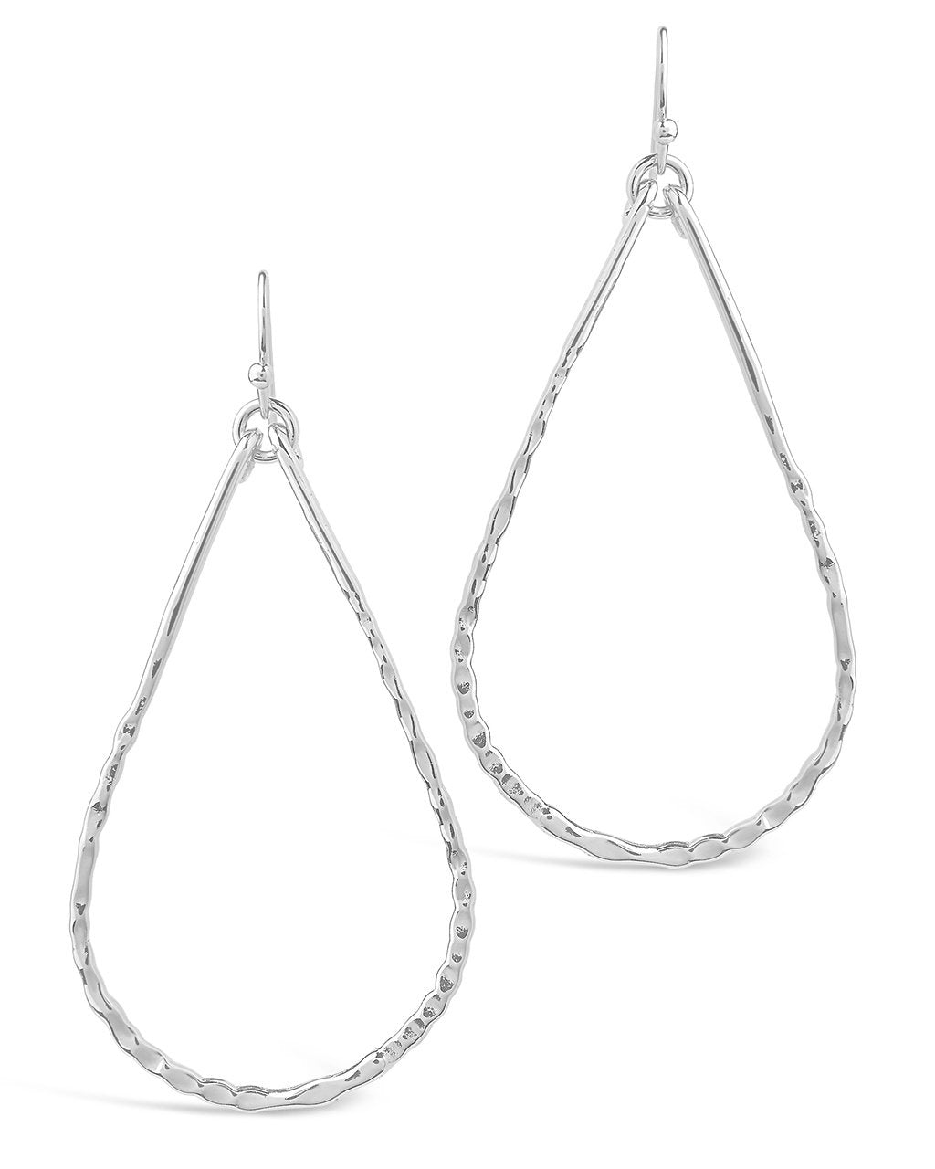 Hammered Teardrop Dangle Earring - Sterling Forever