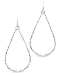 Hammered Teardrop Dangle Earring - Sterling Forever