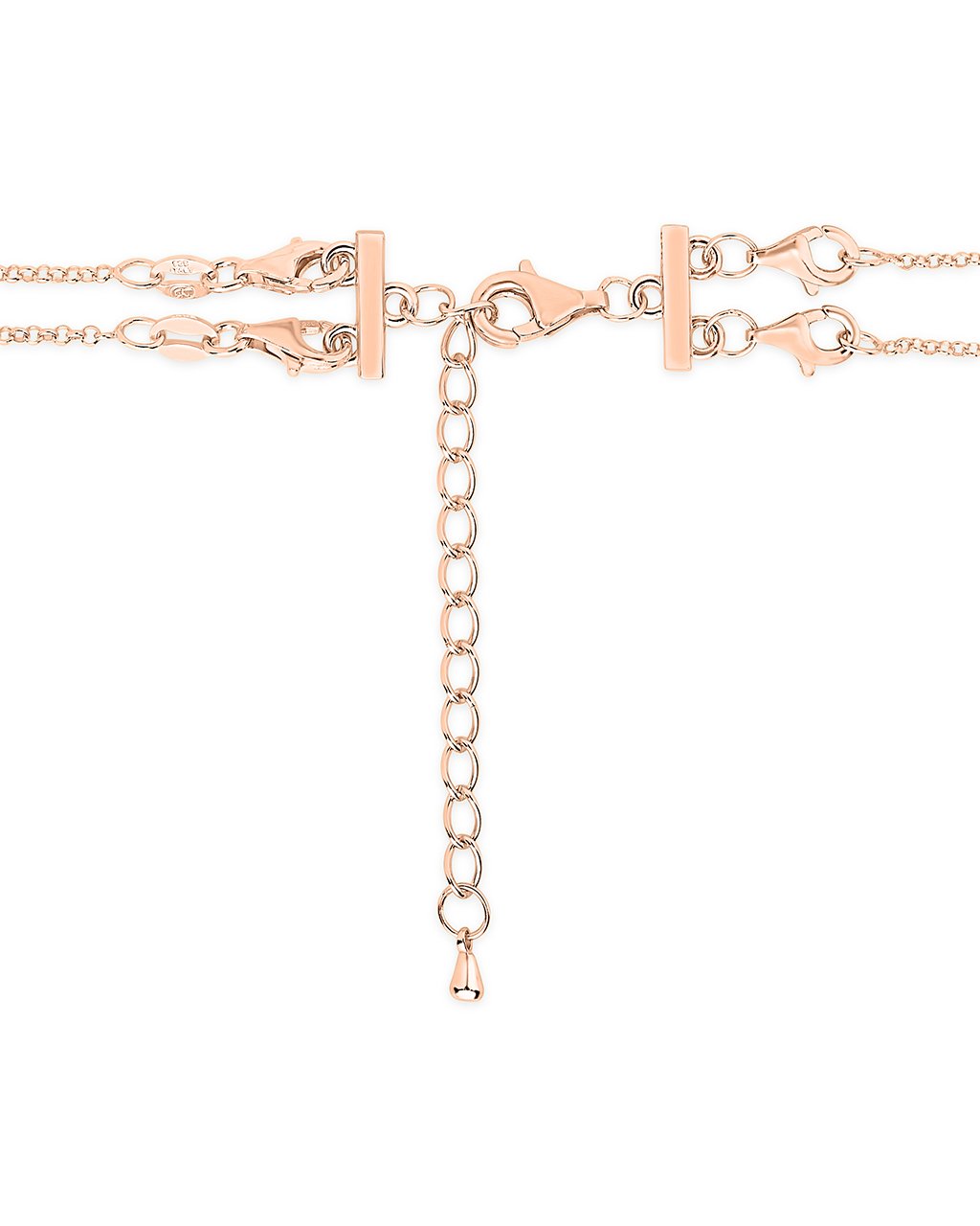 Sterling Silver 2 Layer Necklace Spacer Accessories Sterling Forever Rose Gold 