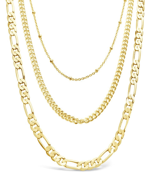 ネックレス・ペンダント Drops On Layered Chains Necklace Sterling Silver Raindrop Necklace – Rachel Reinhardt Jewelry