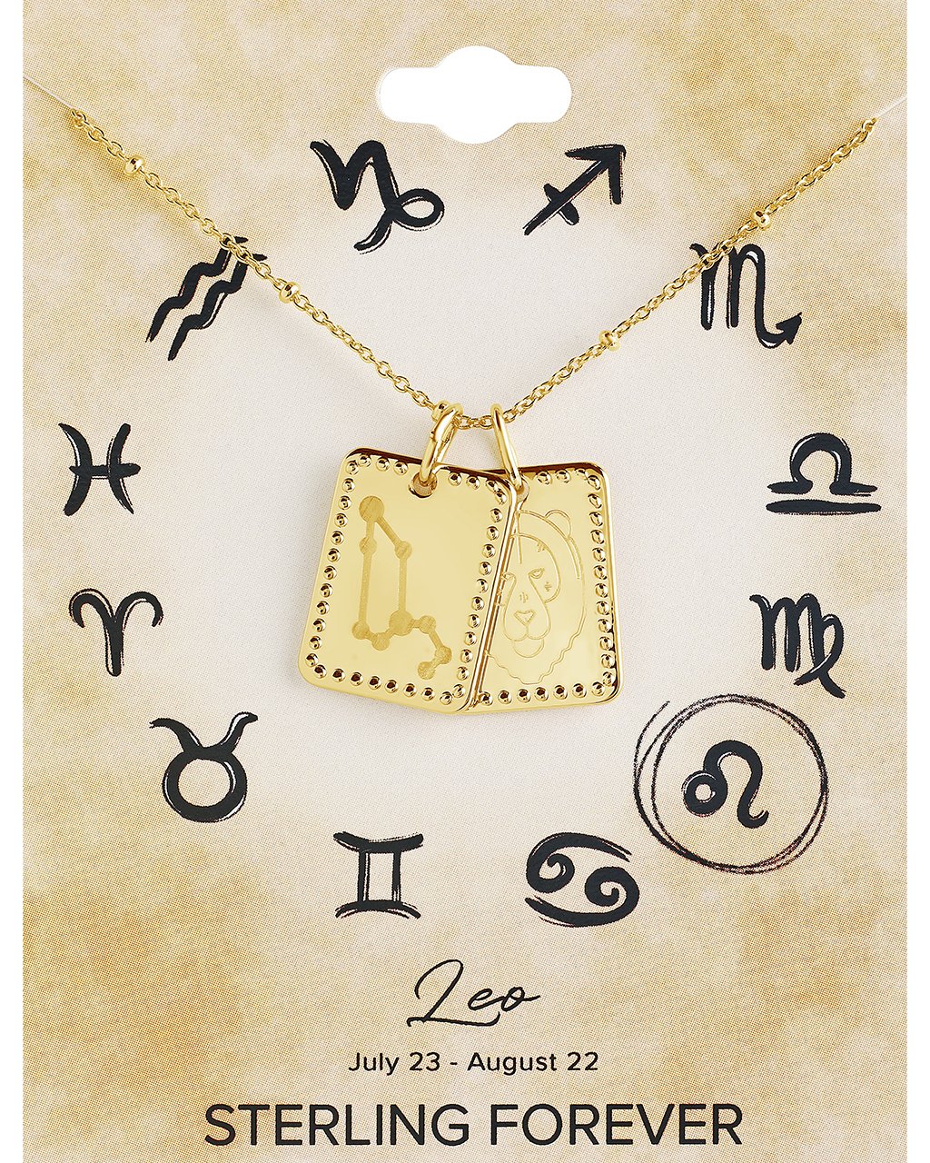 Zodiac Tag Necklace - Sterling Forever