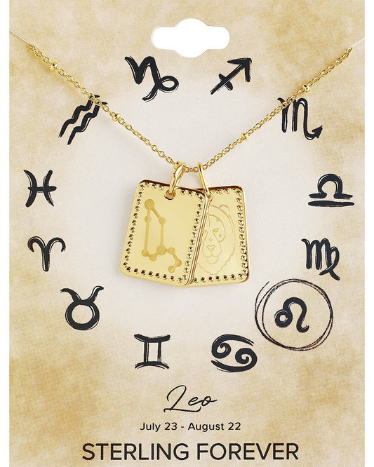 Zodiac Tag Necklace - Sterling Forever