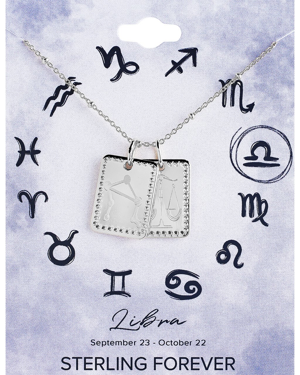 Zodiac Tag Necklace - Sterling Forever