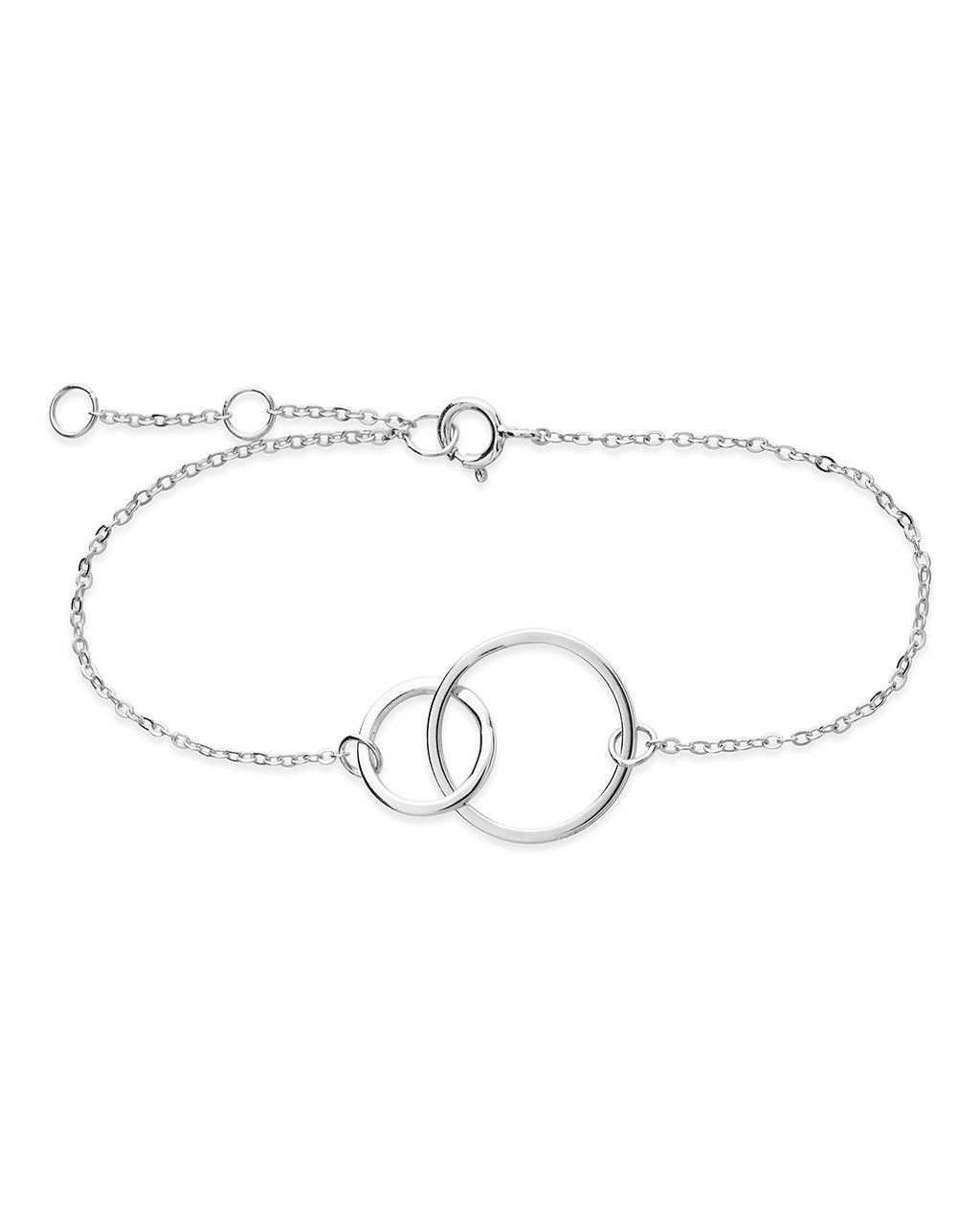 Silver Bracelet Dainty Bracelet Interlocking Circle 