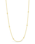 Delicate Beaded Station Face Mask Chain Face Mask Chain Sterling Forever Gold 